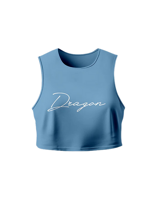 Dragón Pharma Miami Cropped Tank Aqua
