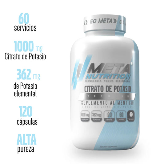 Meta Nutrition Citrato de Potasio 1000Mg 120 Caps