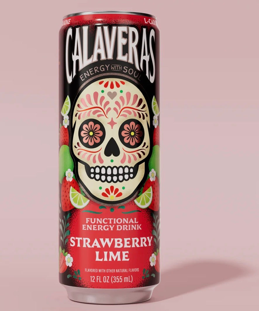 Calaveras Energy 355ml | Strawberry Lime