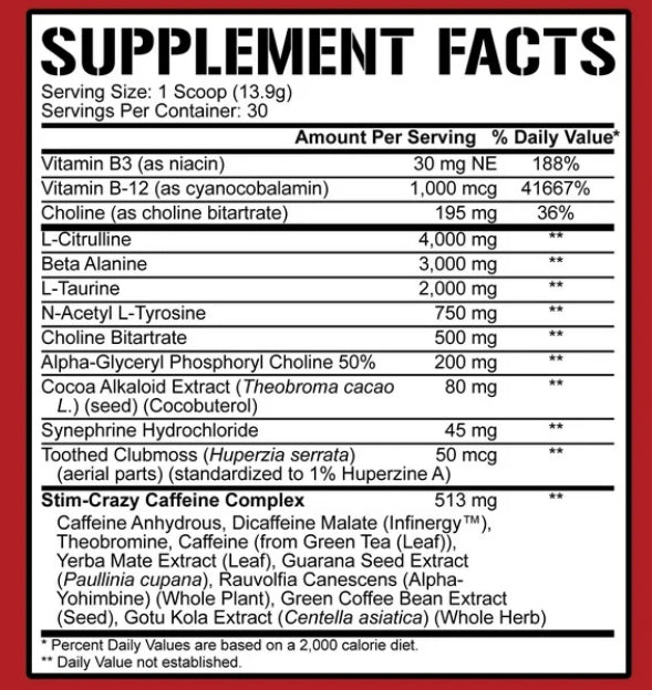 Pre entreno 51 50 x Rich Piana 5%- Blue Ice