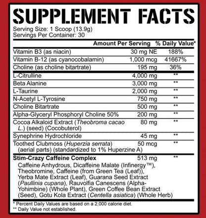 Pre entreno 51 50 x Rich Piana 5%- Blue Ice