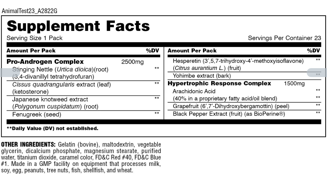 Universal Animal Test 21 Packs