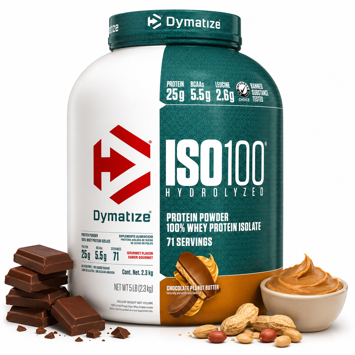 Dymatize ISO 100 5 Lb | Proteina Aislada de Suero de Leche