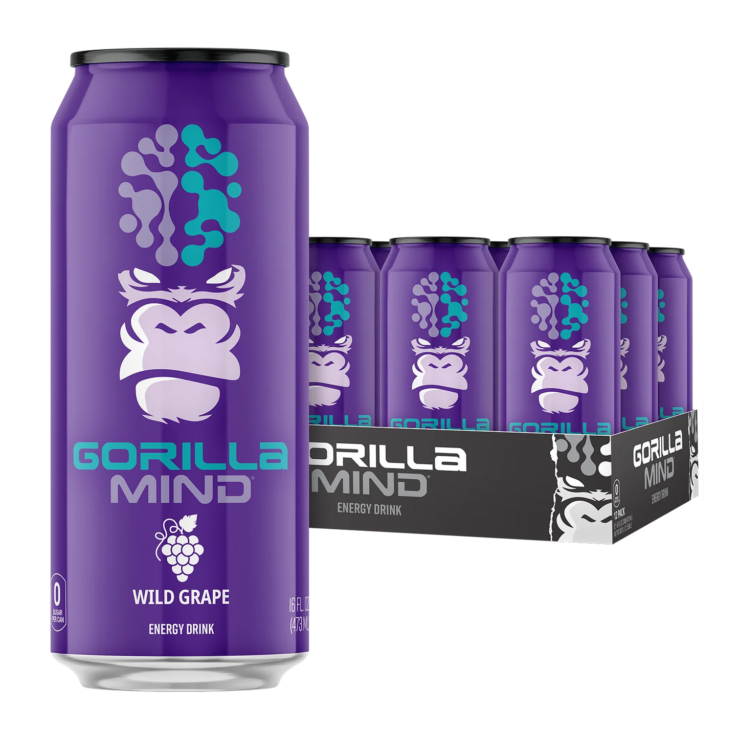 Gorilla Mind Energy Drink 12Pack 16Oz