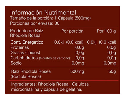 Alpha Nutrition Rhodiola Rosea 500mg 30 Caps