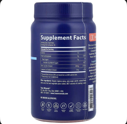Trace Minerals Zinc Gummies 60 Gomitas