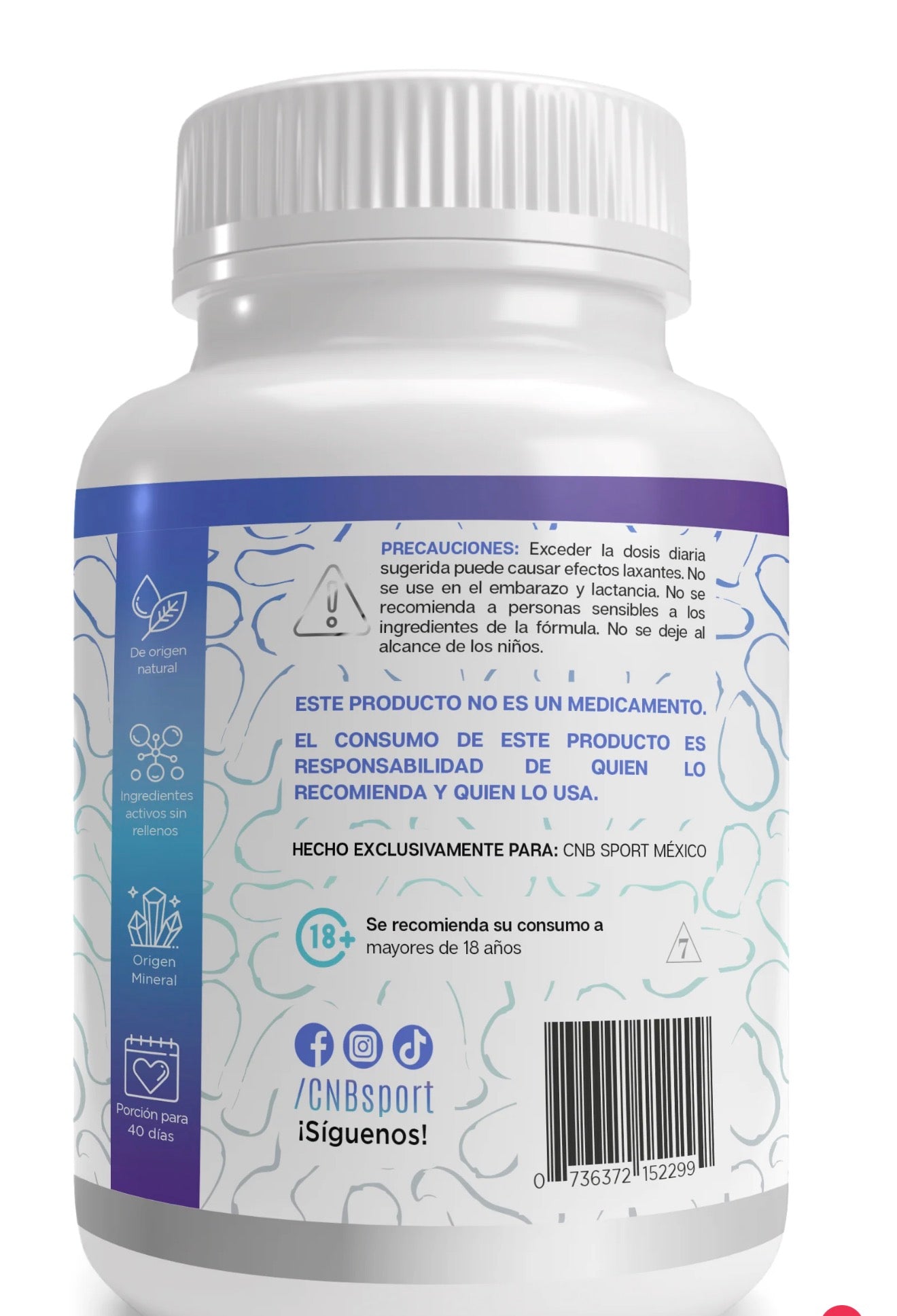 CNB Sports Citrato de Magnesio 120 Caps