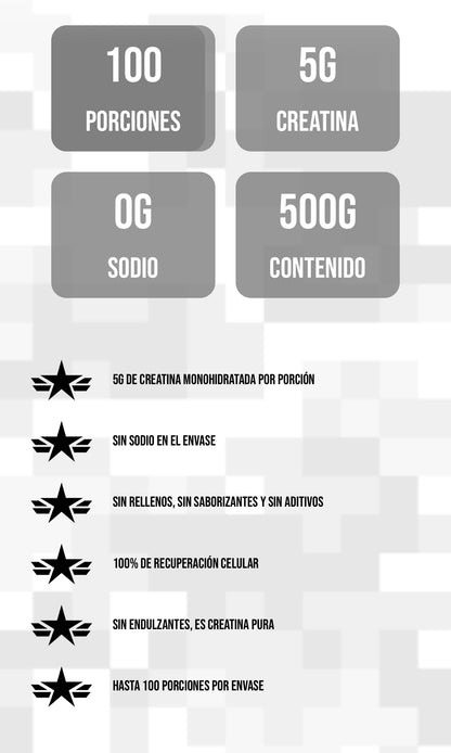 Thunder Army Creatina 500 Grs