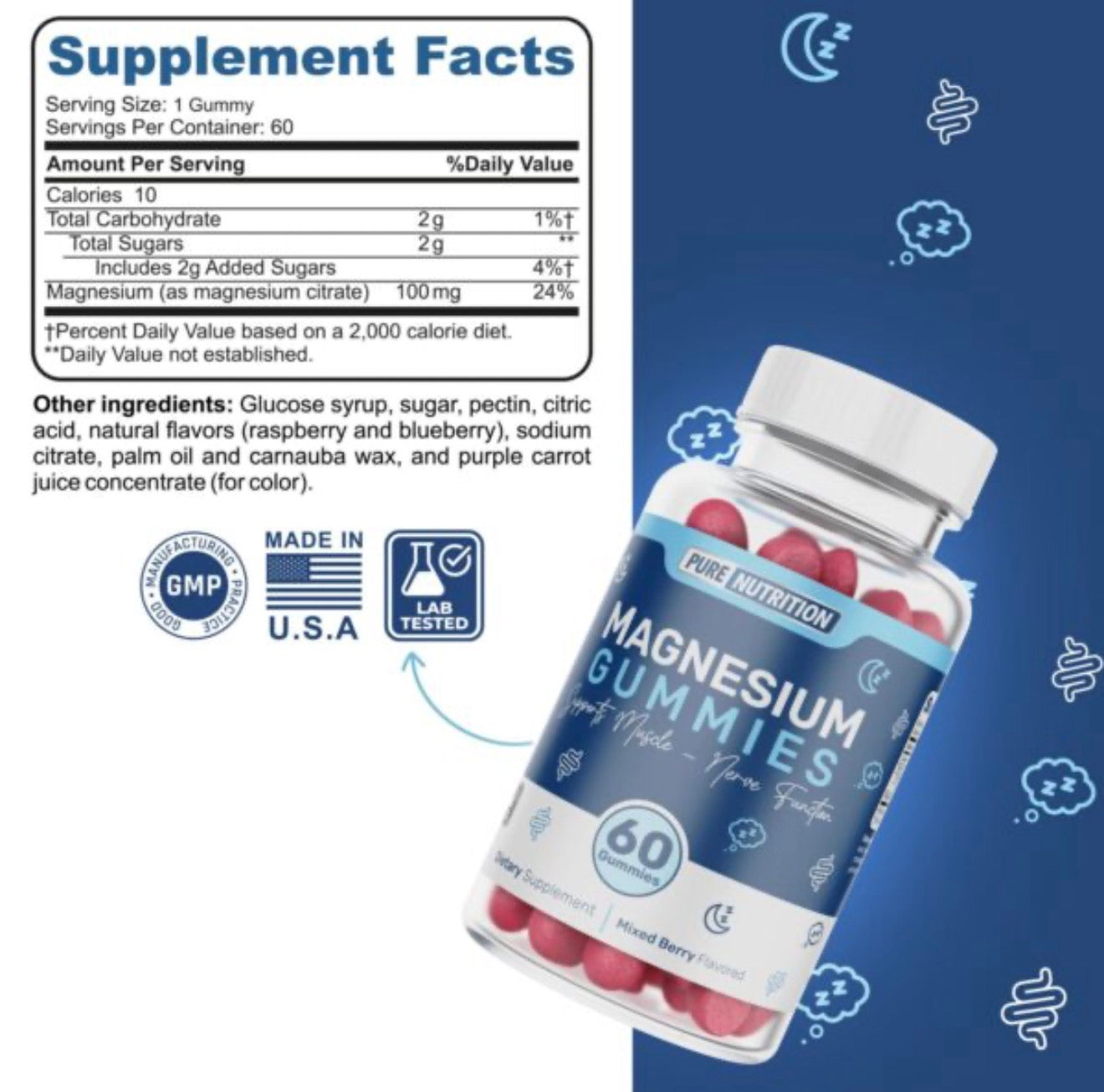 Pure Nutrition Magnesio 60 Gomitas