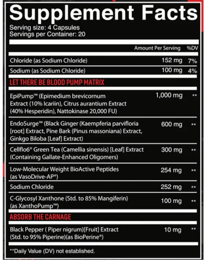Nutrifit Carnage Blood Pump 80 Caps