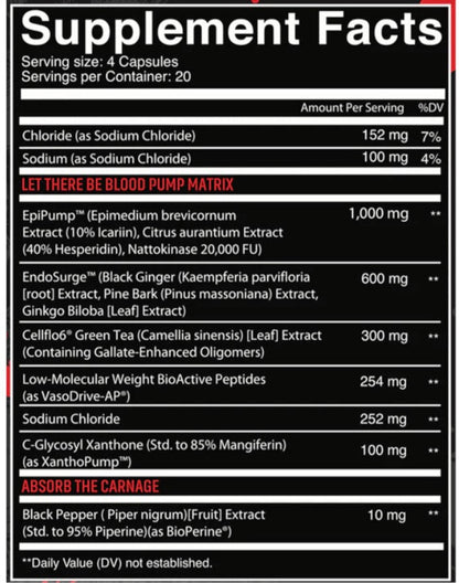 Nutrifit Carnage Blood Pump 80 Caps