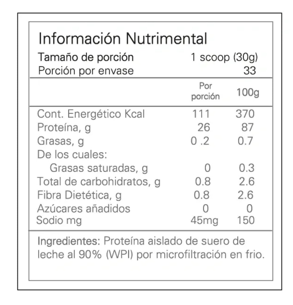 Alpha Nutrition Isolated 2.2Lbs Sin sabor