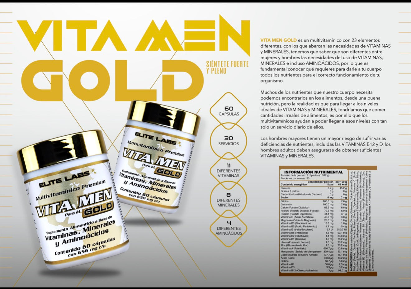 Elite Labs Vitamen Gold 60 Caps