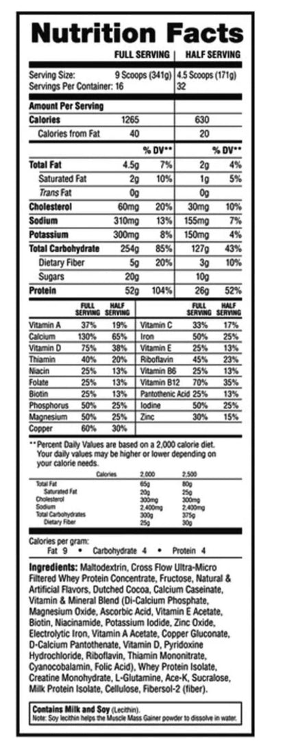 Labrada Muscle Mass Gainer 12 Lbs