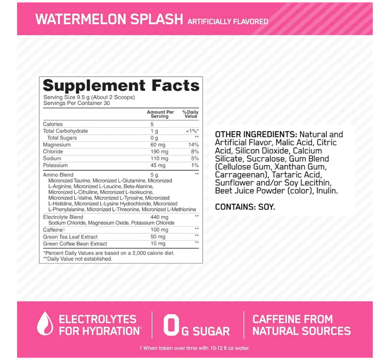 ON Amino Energy + Electrolytes 285 Grs