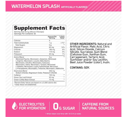 ON Amino Energy + Electrolytes 285 Grs