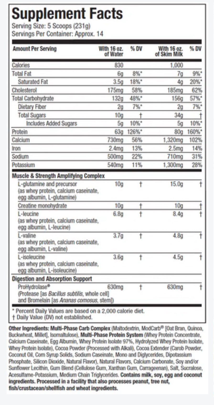 Muscletech Mass Tech Elite 6Lbs