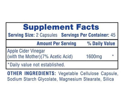 Hi Tech Apple Cider Vinegar 90Caps