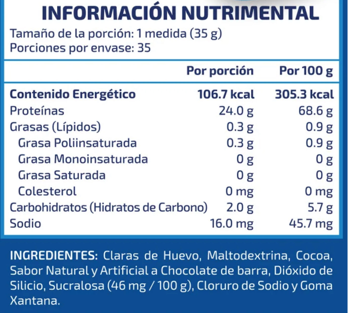 NST Claras de Huevo Choco Barra 2.7 Lbs