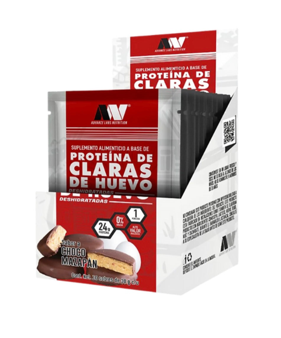 Advance Nutrition Claras de Huevo caja con 10 Sobres 30 Gr C/U