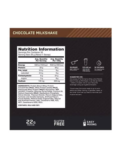 On 100% Whey Performance 4.30 Lbs