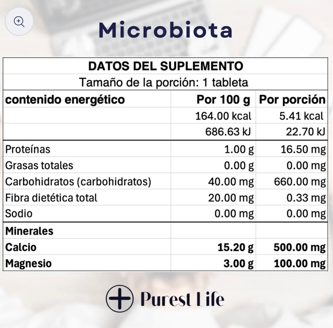 Purest Life Microbiota 100 Tabs