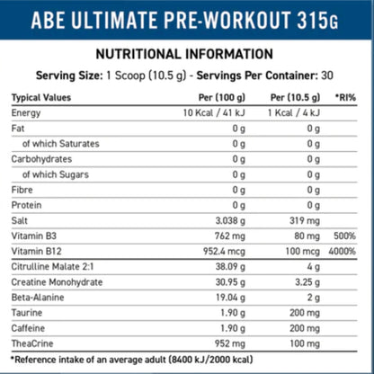 ABE Ultimate Pre Workout 30 Serv