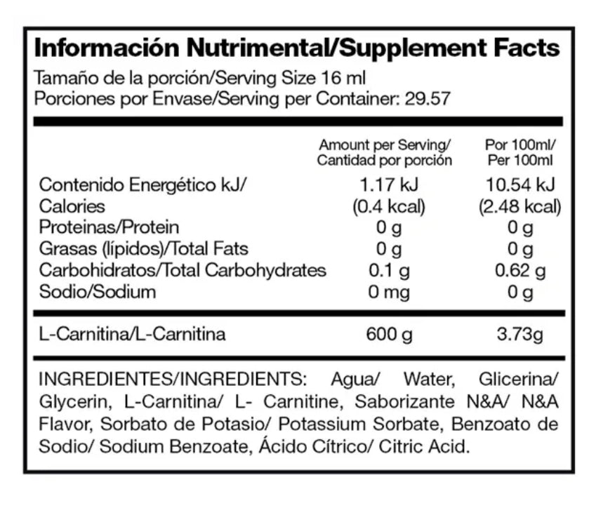 Alpha Nutrition L-Carnitina Liquida 16 Oz