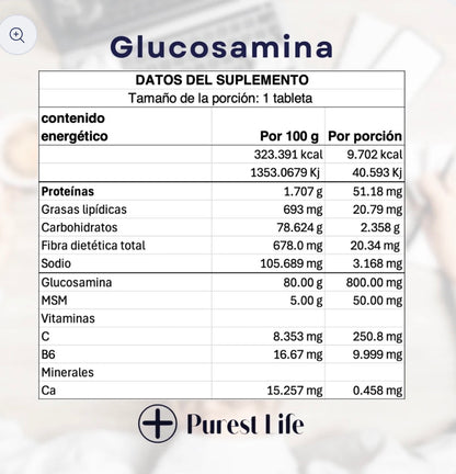 Purest Life Glucosamina 100 Tabs