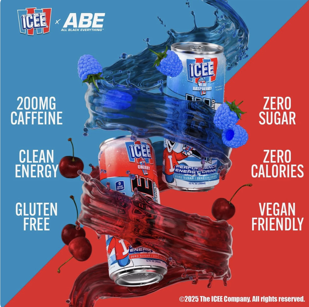 An Abe Icee Performance Energy Drink 12 oz 12 Pack