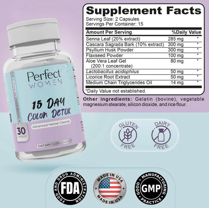Perfect Women 15 Day Colon Detox 30 Tabs