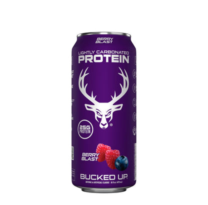 Bucked Up Lightly Carbonated Protein 16 Oz 12 Pack
