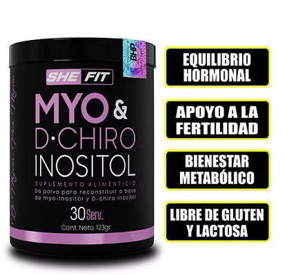 Bhp She Fit Myo & D Chiro Inositol 30 Serv + Citrato de Magnesio 20 Caps