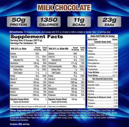 MHP Up Your Mass XXXL 1350 12LBS Milk Chocolate