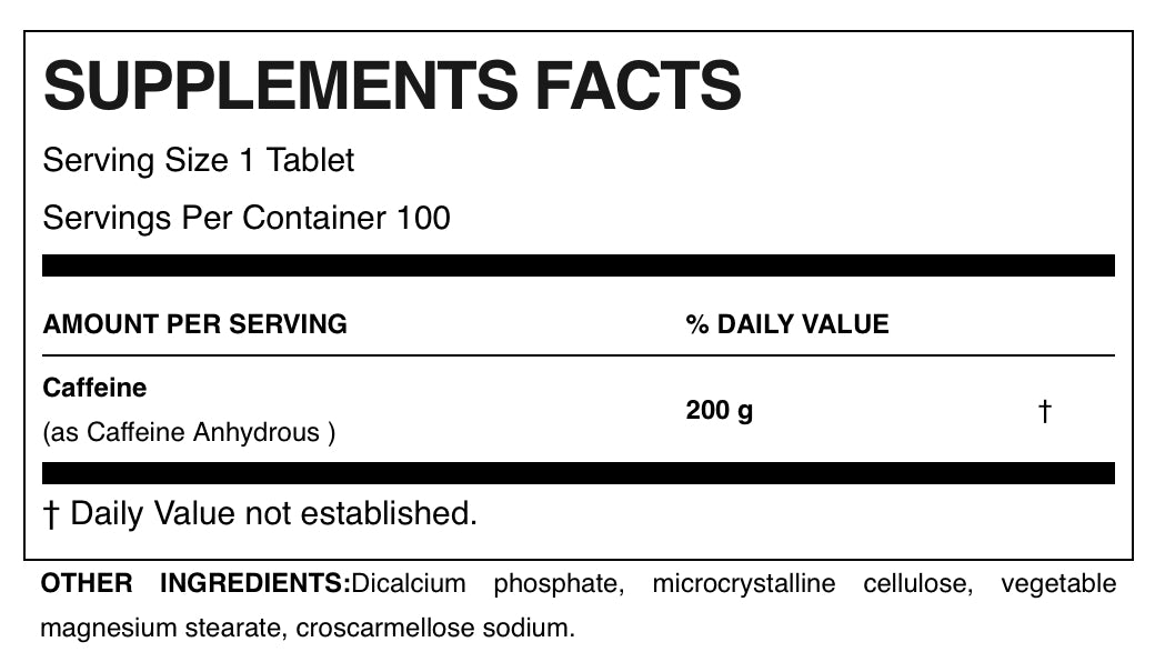 Allmax Caffeina 100 Tabletas 200 Mg