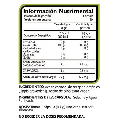 BHP Aceite de Oregano 5G 60 Caps + Citrato de Magnesio 20 Caps