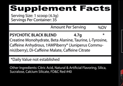 Insane Labz Psychotic Black 60 Serv