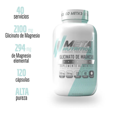 Meta Glicinato de Magnesio 2100 Mg 120 Caps