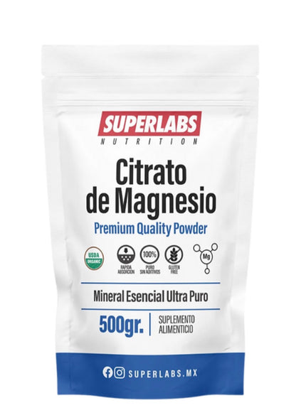 Superlabs Citrato de Magnesio 500 Grs