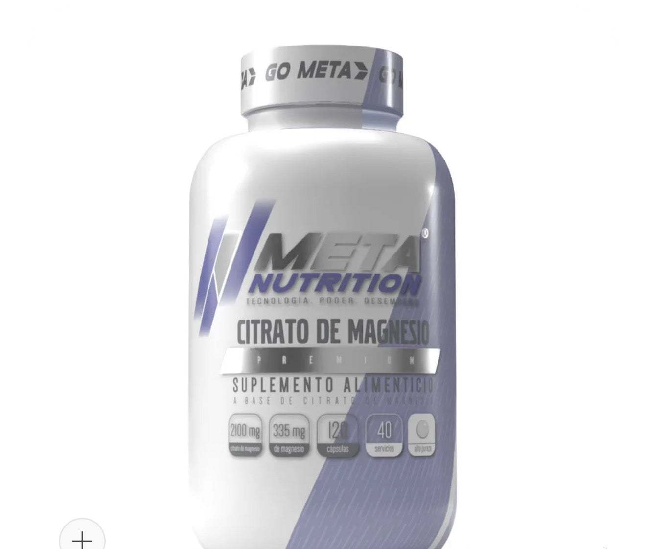 Meta Nutrition Citrato de Magnesio 2100 Mg 120 Caps