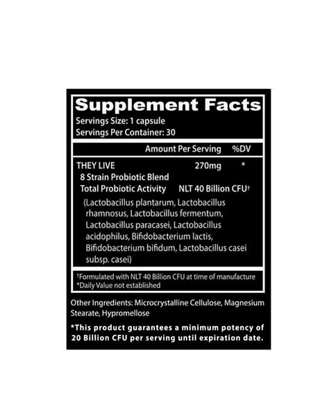 Insane Labz They Live Probioticos 40 Billones Living Organism 30 Caps