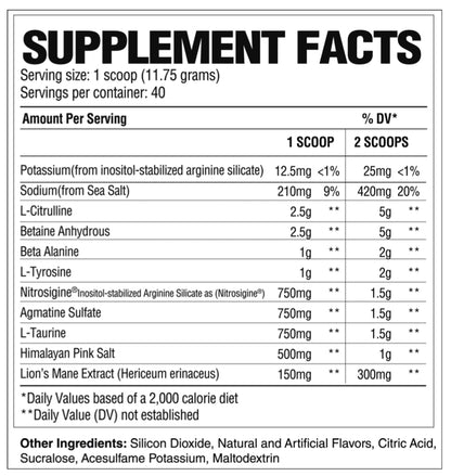 Raw Pump Sin Estimulantes 40 Serv