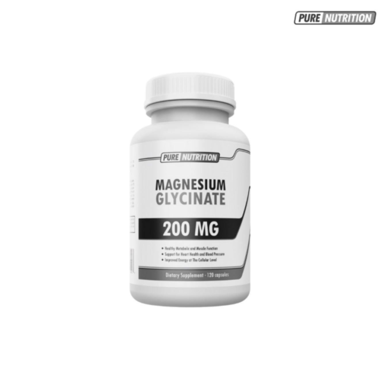 Pure Nutrition Glicinato de Magnesio 200 Mg 120 Caps
