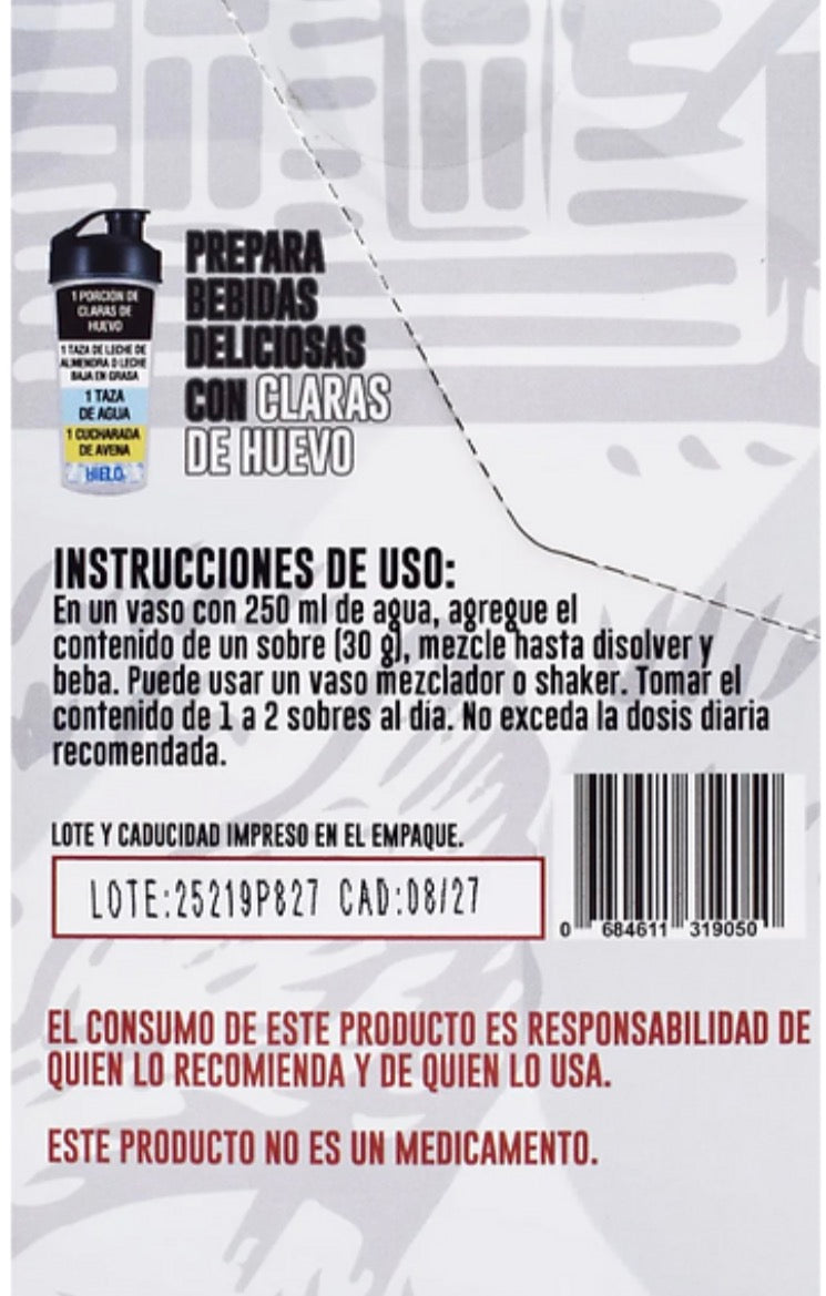 Advance Nutrition Claras de Huevo caja con 10 Sobres 30 Gr C/U