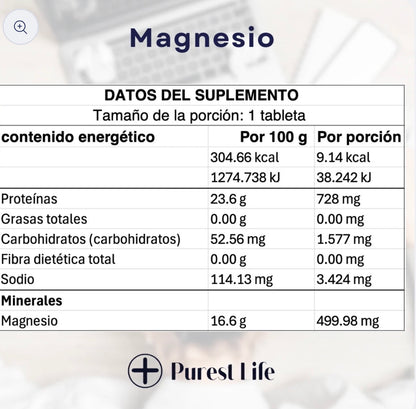 Purest Life Magnesium 100 Tabs