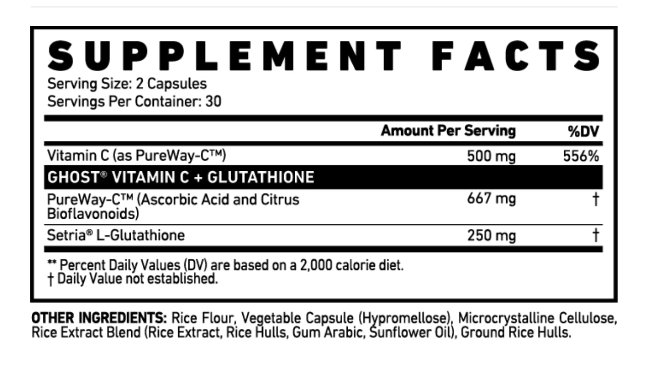 Ghost Vitamina C + Glutathione 60 Caps