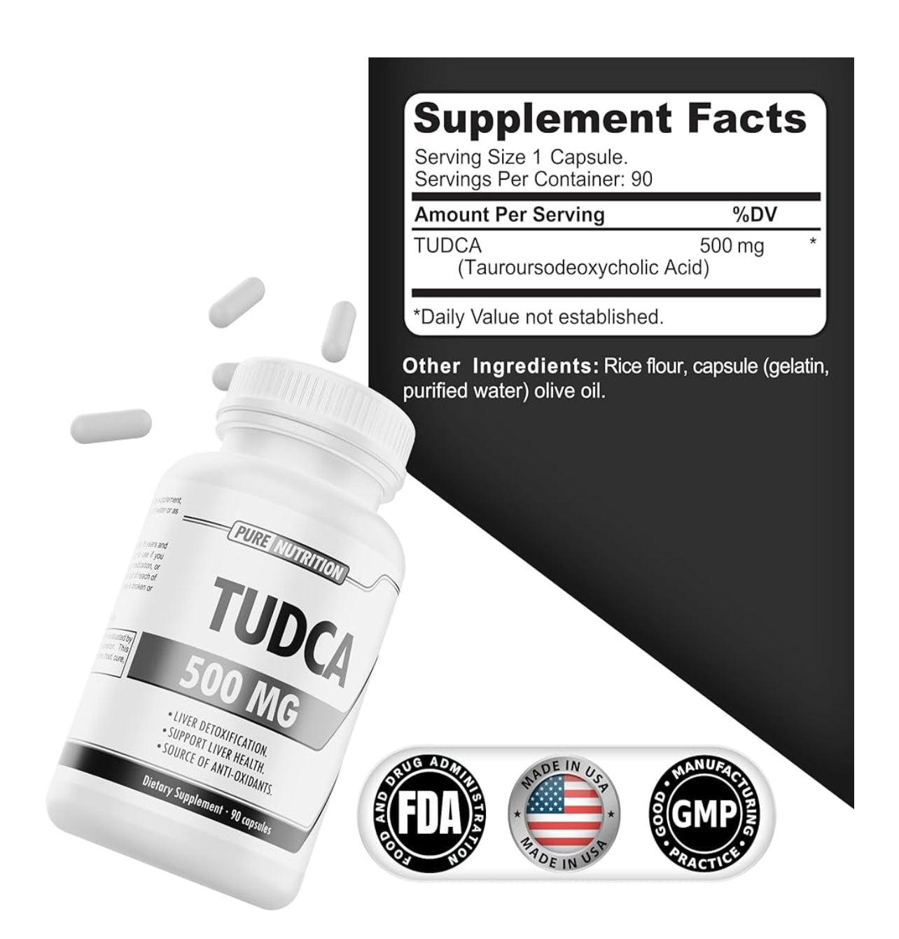 Pure Nutrition Tudca 500 Mg 90 Caps