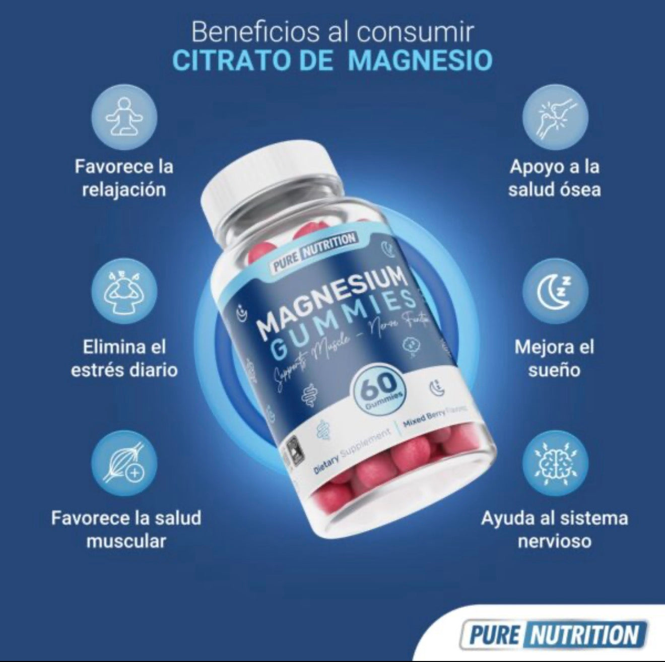 Pure Nutrition Magnesio 60 Gomitas