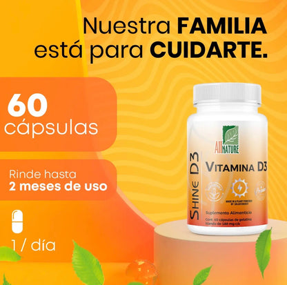 All Nature Vitamina D3 5000Ui 60 Caps