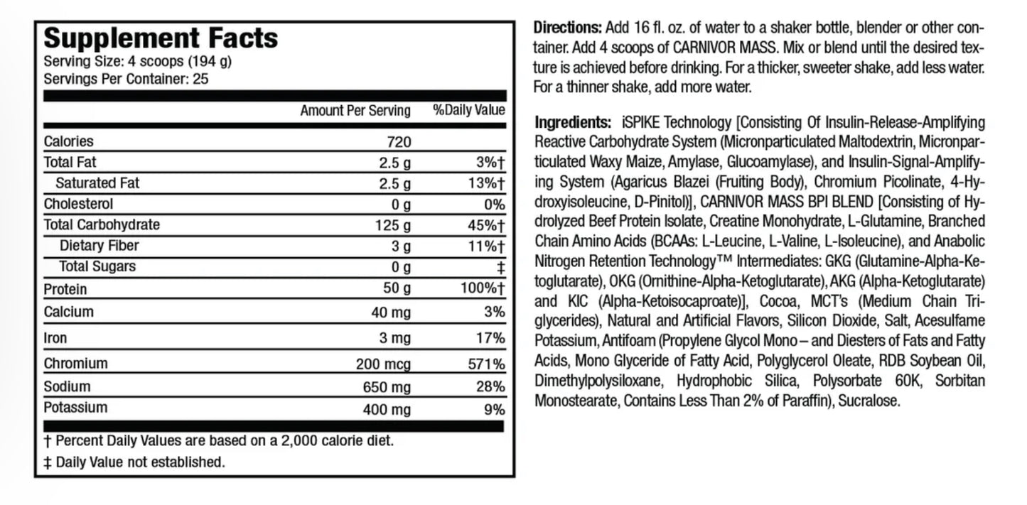 Carnivor Mass 10 Lbs